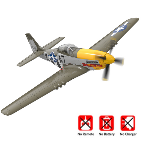 VOLANTEXRC 500mm P-51D Mustang (76802) PNP sin radio, batería y cargador