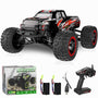 Racent 1:16 Remote Control Car 30MPH High Speed 4WD Off-Road RC Monster Truck Red (With Green Car Shell)