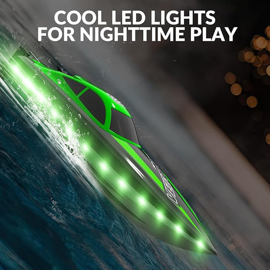 VOLANTEXRC Vector Lumen RC Electric Boat 20mph Fast for Kids Pools and Lakes LED Lights Fun Toys-EXHOBBY LIMITED.