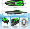VOLANTEXRC Vector Lumen RC Electric Boat 20mph Fast for Kids Pools and Lakes LED Lights Fun Toys-EXHOBBY LIMITED.