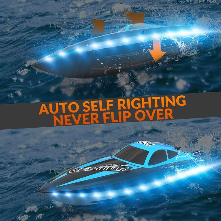 VOLANTEXRC Vector Lumen 20MPH RC Boat: LED Pool Boat | EXHOBBY