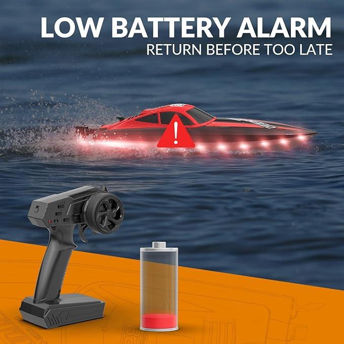Vector Lumen 20MPH High-Speed LED RC Boat - Night Racing Fun | EXHOBBY
