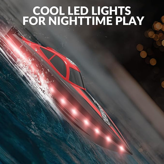 VOLANTEXRC Vector Lumen RC Electric Boats for Pools 20mph LED Lights Fun Toy Boat-EXHOBBY LIMITED.