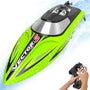 VOLANTEXRC Vector S Barco RC de alta velocidad con función de auto-enderezamiento y marcha atrás para piscina y lago (797-4 verde)