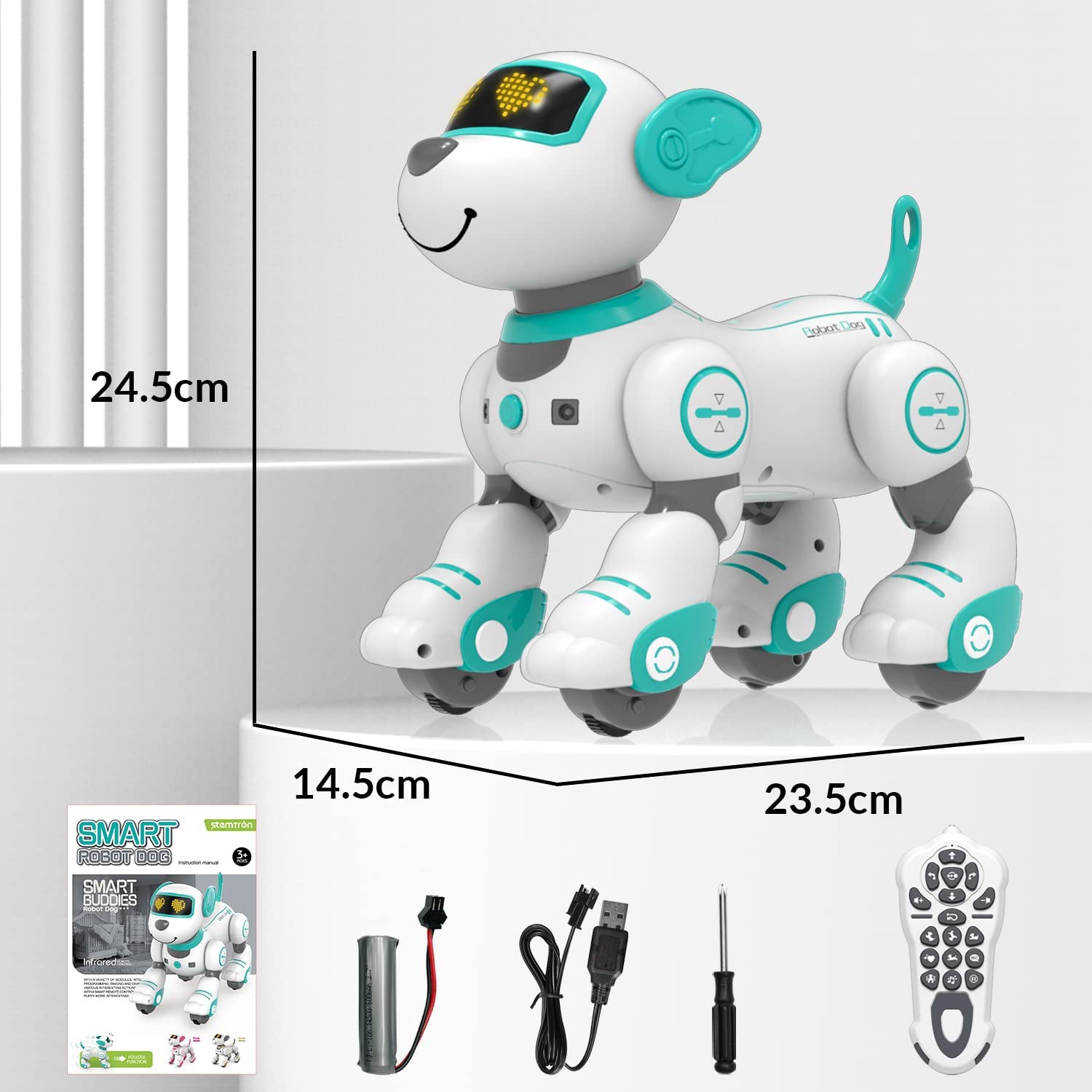 VATOS Remote Control Robot Dog Toy for Kids Interactive Touch