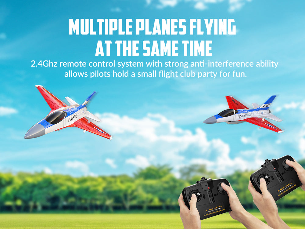 VOLANTEXRC F16 Falcon (RTF) 2CH 340mm for kids (13.4'') 76204