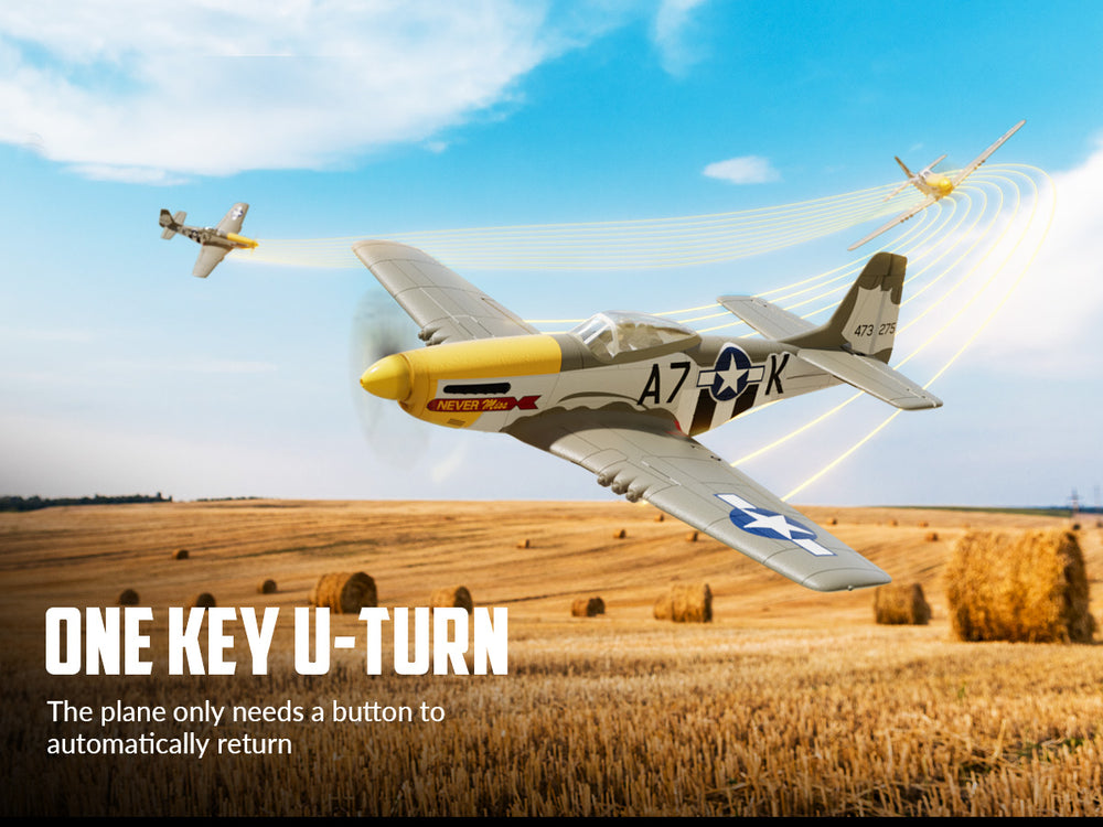 VOLANTEXRC P-51 Mustang Avión RC sin escobillas 500 mm RTF con giroscopio