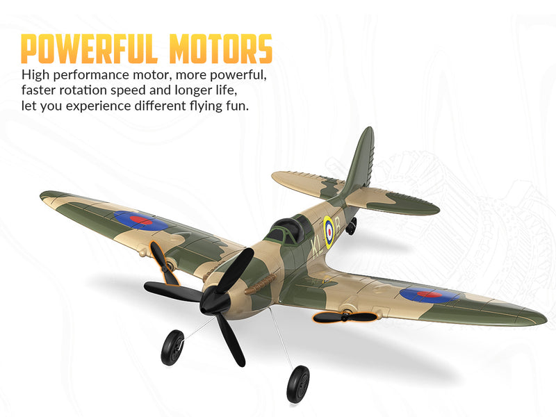 VOLANTEXRC Spitfire (RTF) 3CH 400mm con giroscopio (15,7'') 76205