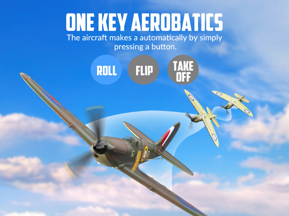 VOLANTEXRC Spitfire (RTF) 4CH 400mm para principiantes (15,7'') 76112