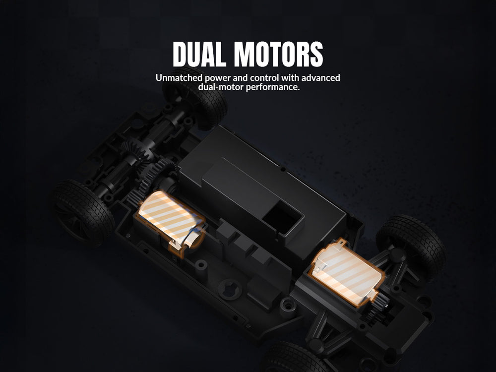 RACENT 1:20 RC Drift Car 4WD con Nitro Mist & Baterías dobles