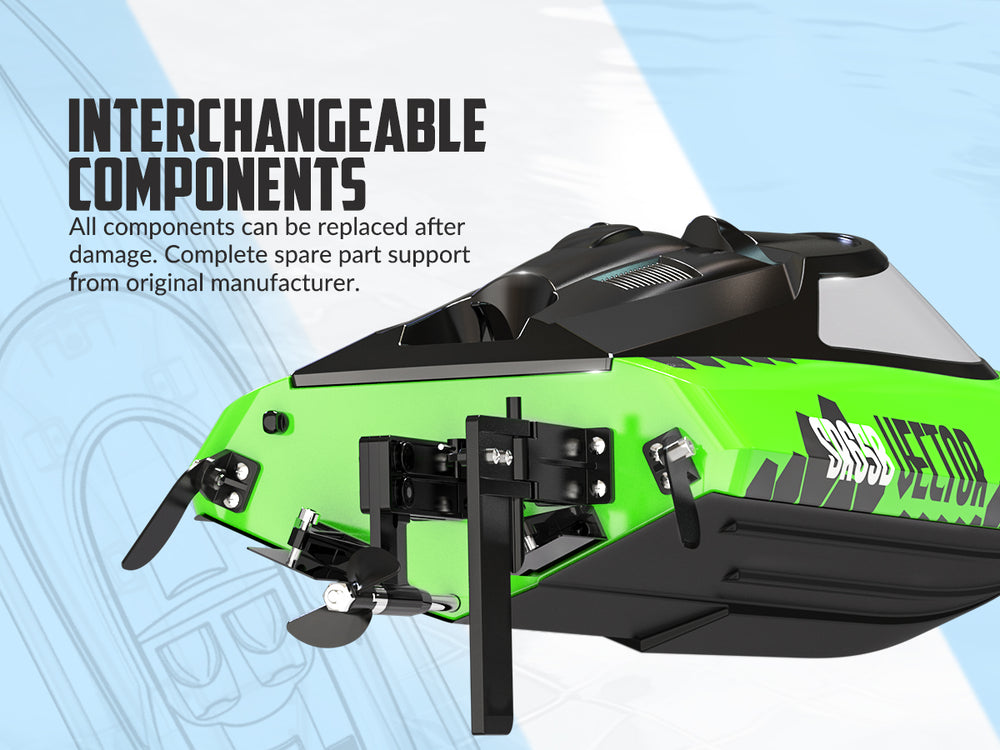 Barco RC VectorSR65B de alta velocidad sin escobillas 37MPH Autoadrizable RTR