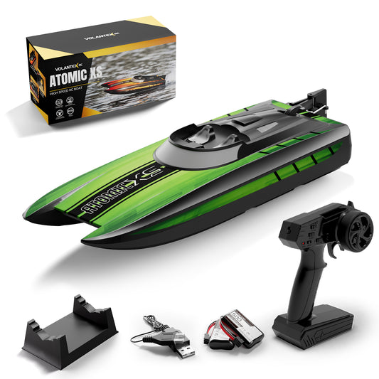 VOLANTEXRC Atomic XS 79505 Green RC Boat - 30MPH Pool Racer