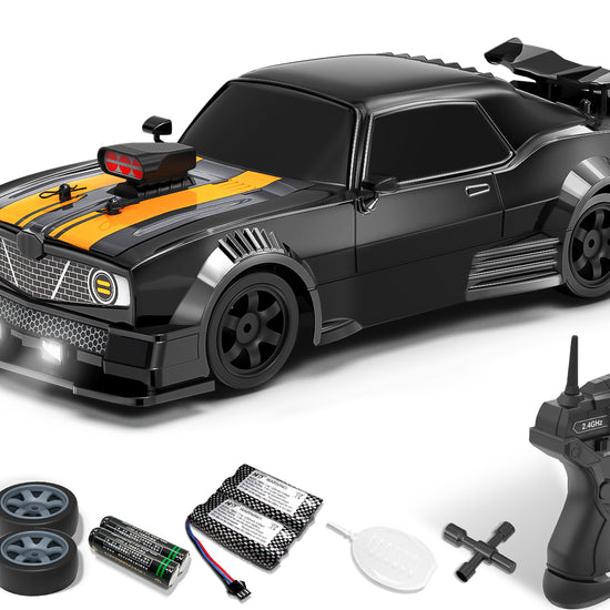 RACENT 1:16 RC Drift Car, 2.4Ghz 4WD 18KM/H Remote Control Car with Spray Mist, 2 Batteries-EXHOBBY LIMITED.