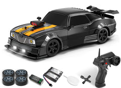 RACENT 1:16 RC Drift Car, 2.4Ghz 4WD 18KM/H Remote Control Car with Spray Mist, 2 Batteries