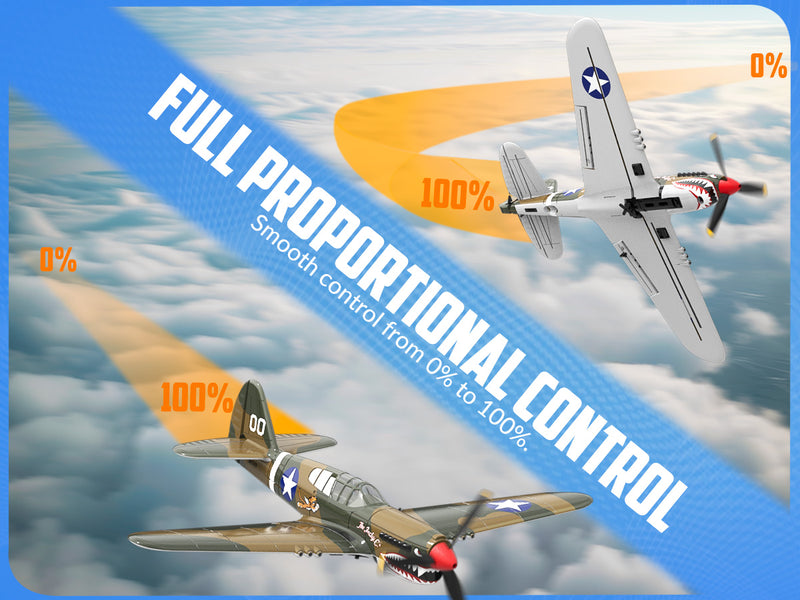 VOLANTEXRC Warhawk P40 (RTF) 4CH 400mm For Beginner (15.7'') 76113