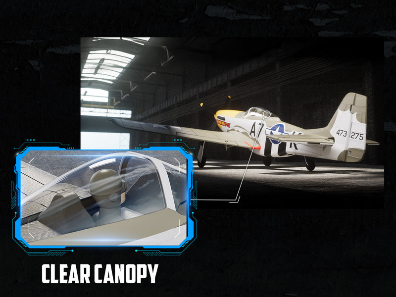 Volantexrc 500 mm Mustang P51 sin escobillas con estabilizador Gyro 76802