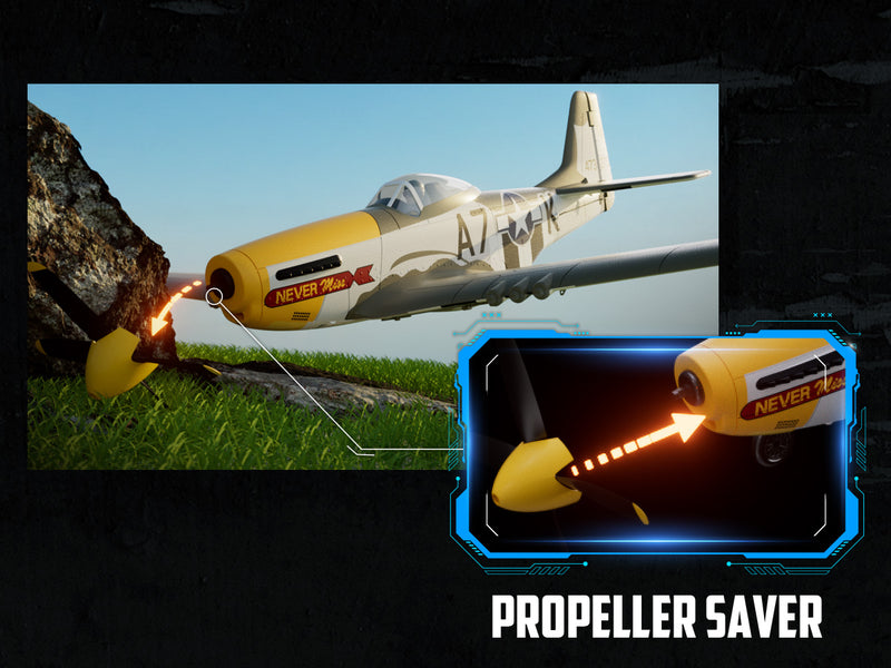 Volantexrc 500 mm Mustang P51 sin escobillas con estabilizador Gyro 76802