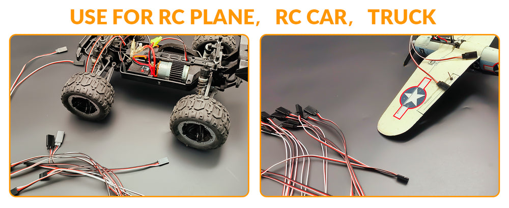9 unidades Cables de extensión de servo en línea C-Y para modelos RC