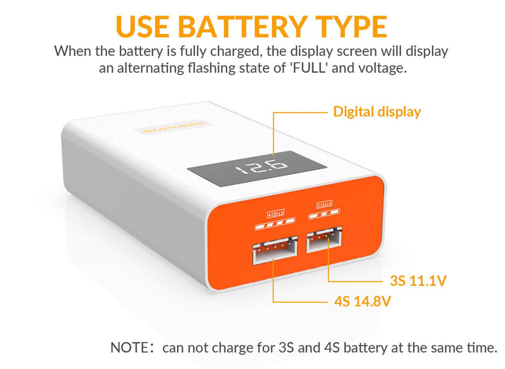 SUPULSE A4 Lipo Balance Charger - 40W, 3S-4S, AC 11.1V/14.8V Quick Charge-EXHOBBY LIMITED.