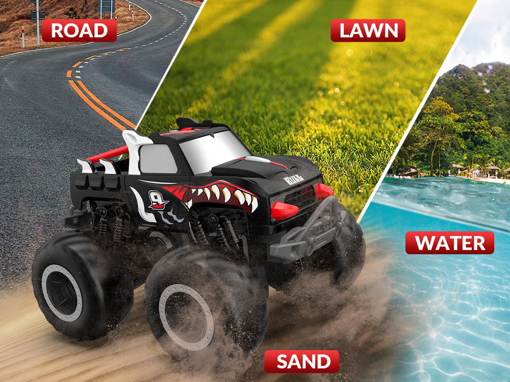 STEMTRON Amphibious (RTR) 1:20 Monster Truck Black For 3-8 Year Kids 916RB2
