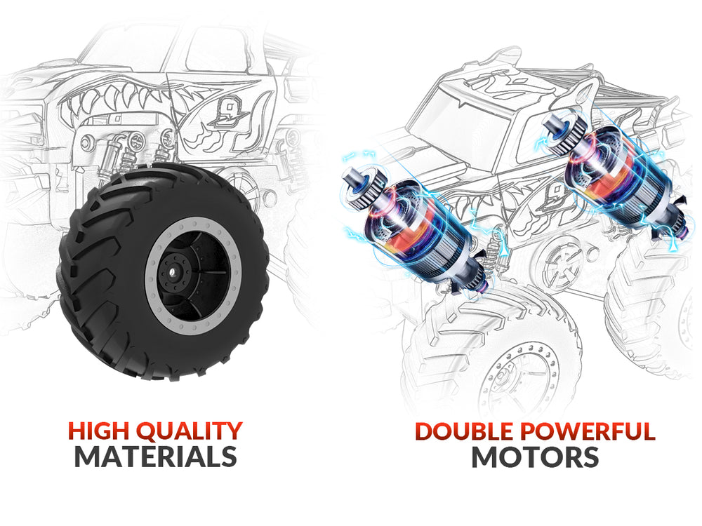 STEMTRON Amphibious (RTR) 1:20 Monster Truck Black For 3-8 Year Kids 916RB2