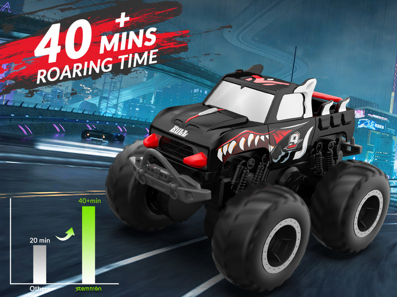 STEMTRON Amphibious (RTR) 1:20 Monster Truck Black For 3-8 Year Kids 916RB2