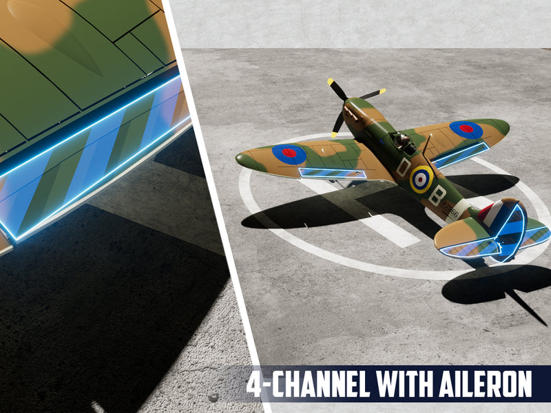 VOLANTEXRC 500MM Spitfire 4CH Brushless High Speed 76805