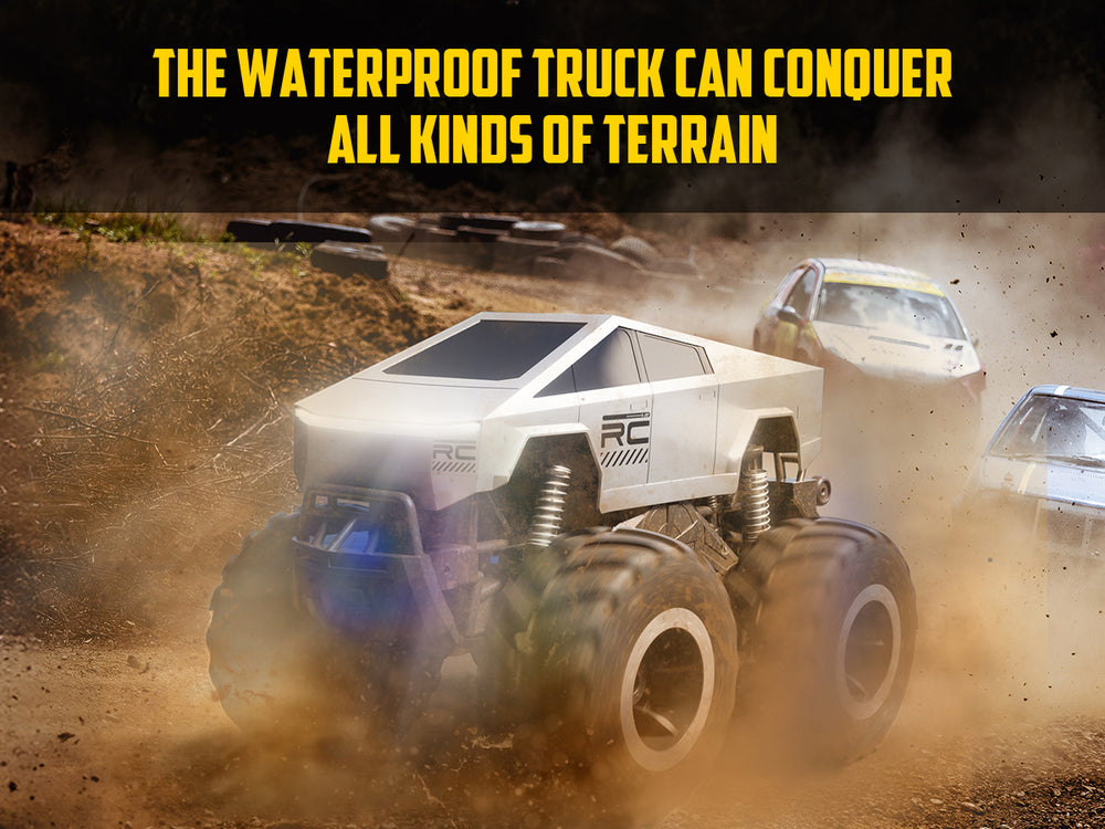 STEMTRON 1:16 Amphibious RC Car - All-Terrain Waterproof Stunt Truck