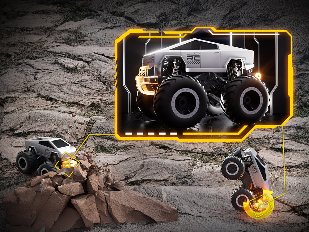 STEMTRON 1:16 Amphibious RC Car - All-Terrain Waterproof Stunt Truck