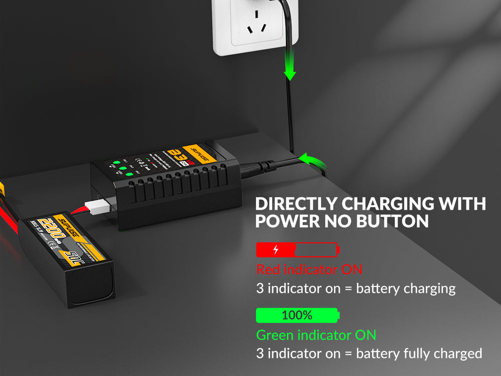 SUPULSE 7.4-11.1V 2S-3S 10W LiPo Battery AC Pro Compact RC Balance Charger Best Seller Charger