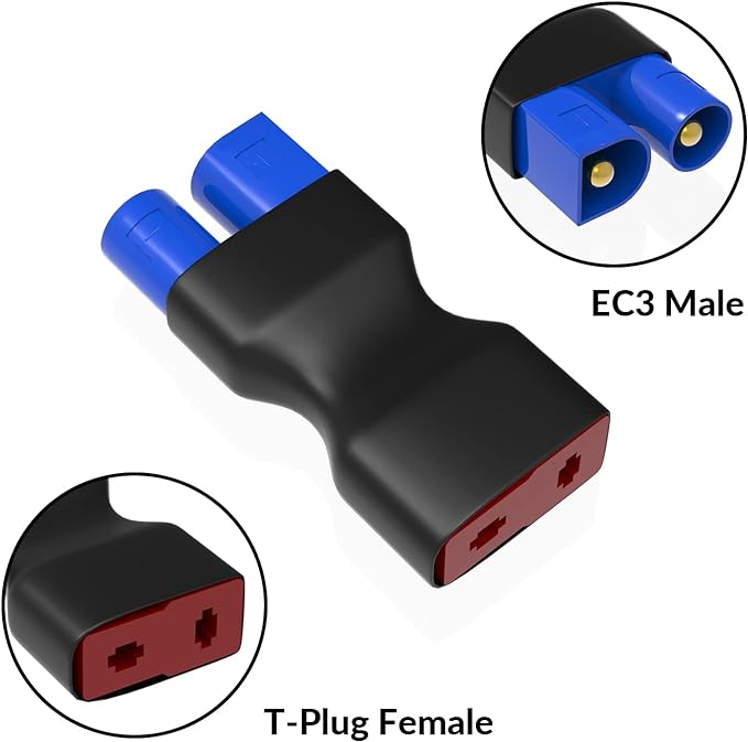 4pc T Plug to EC3 Adapters for RC Servo & Receiver Connections-EXHOBBY LIMITED.