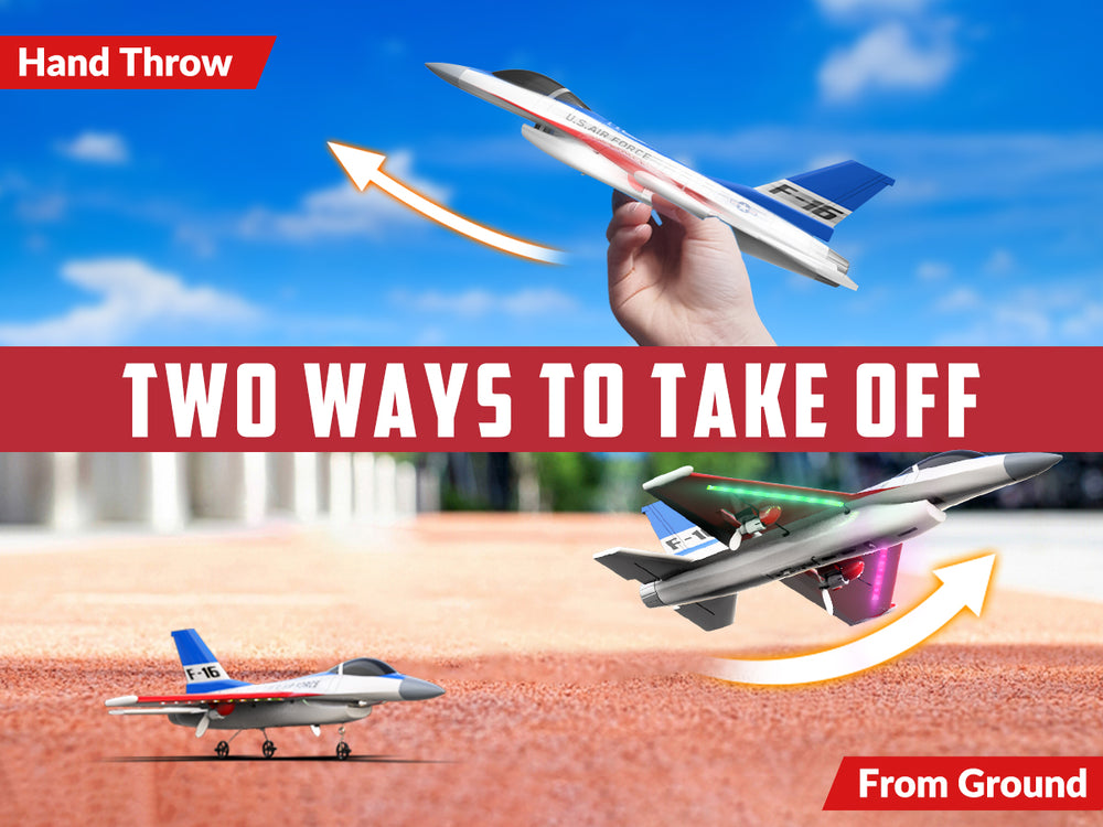 VOLANTEXRC F16 Falcon (RTF) 2CH 340mm for kids (13.4'') 76204