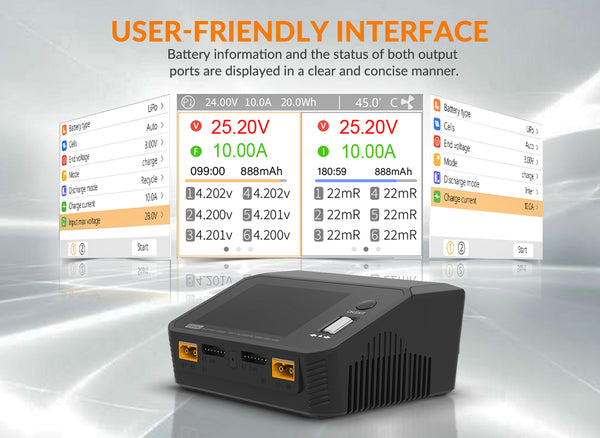 SUPULSE M6DAC-High-Speed Dual Lipo Charger for Diverse Batteries