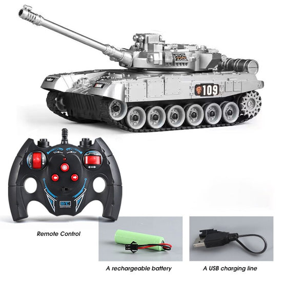 RC Tank 7Ch 2.4G 1/30 Remote Control Crawler Tank Model World War Military Truck Simulation sound Tiger Toys for Boys Kids Gifts-EXHOBBY LIMITED.