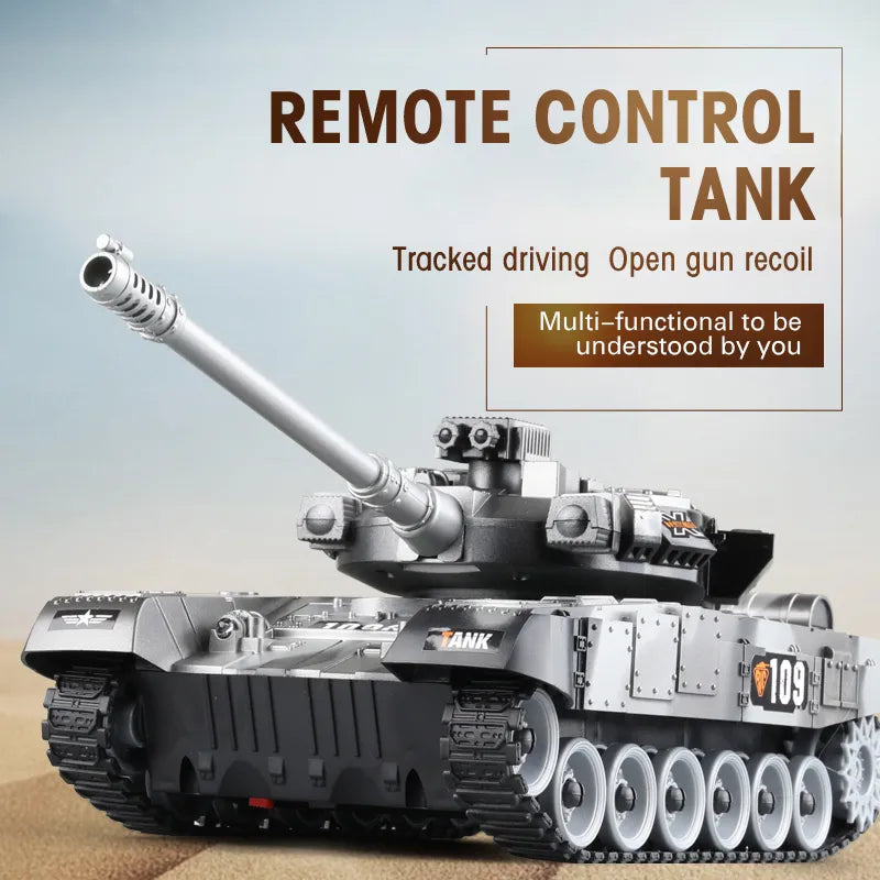 RC Tank rc Panzer Crawler Tiger War Tank Military Vehicles 1/30 Fight Light Sound Battle Games Remote Control Electric Toys Gift-EXHOBBY LIMITED.