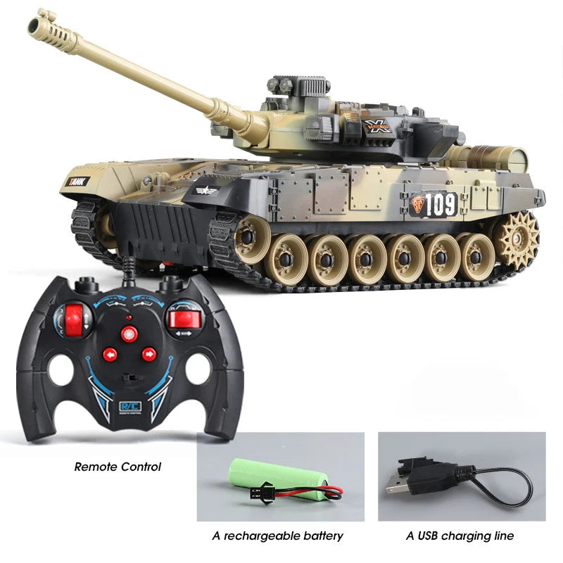 RC Tank 7Ch 2.4G 1/30 Remote Control Crawler Tank Model World War Military Truck Simulation sound Tiger Toys for Boys Kids Gifts-EXHOBBY LIMITED.