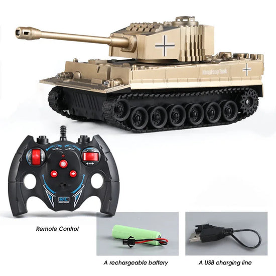 RC Tank rc Panzer Crawler Tiger War Tank Military Vehicles 1/30 Fight Light Sound Battle Games Remote Control Electric Toys Gift-EXHOBBY LIMITED.