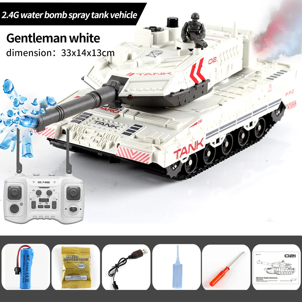 2.4G Remote Control Tracked Simulation Tank Water Bomb Spray Remote Control Vehicle War Armored Vehicle Model Children Toy Gift-EXHOBBY LIMITED.