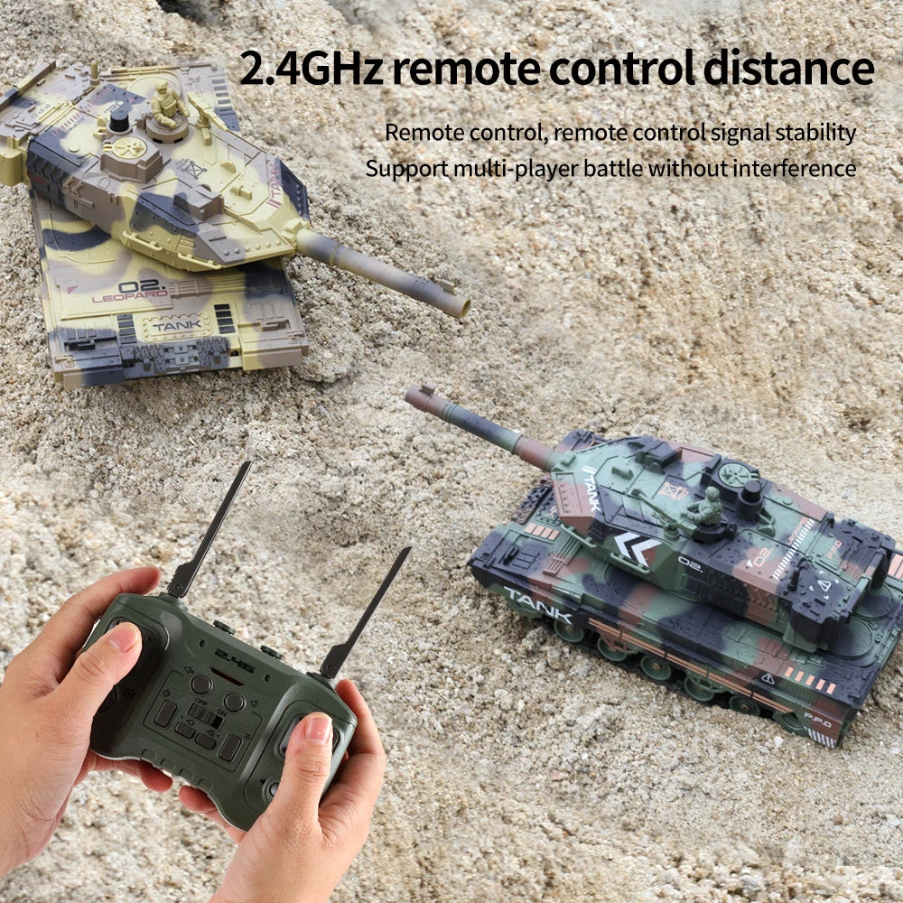 2.4G Remote Control Tracked Simulation Tank Water Bomb Spray Remote Control Vehicle War Armored Vehicle Model Children Toy Gift-EXHOBBY LIMITED.