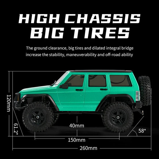 1:18 C8809 Full Scale Simulation Model Jeep RC Car 2.4G 4WD Motor-EXHOBBY LIMITED.