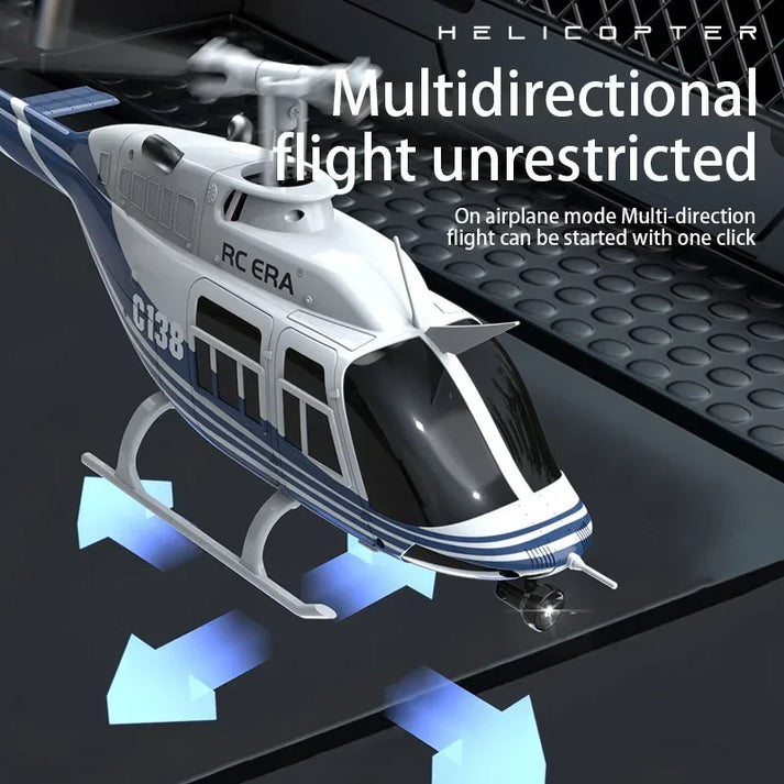 Helicopter C138 1:33 Six Channel Single Paddle Aileron | EXHOBBY