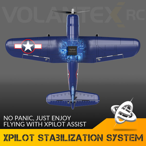 VOLANTEXRC F4U Corsair 4CH Warbird Airplane con Xpilot Stabilizer One-key Aerobatic 761-8 RTF