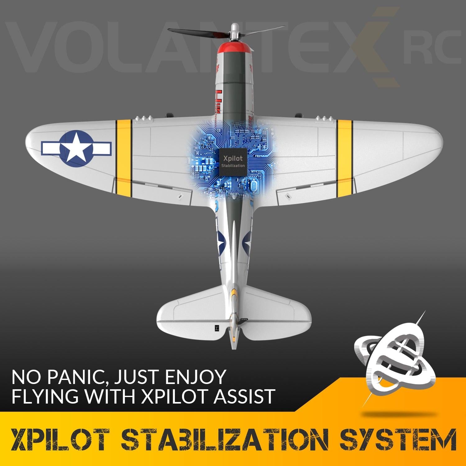 VOLANTEXRC P47 Thunderbolt RC Plane RTF with Alarms & Gyro | EXHOBBY