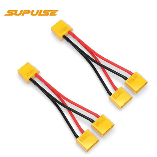 ELFCULB XT60 Y Splitter, Cable de Conector XT60 1 Hembra a 2 Machos de 12AWG para Quadcóptero UAV Phantom RC Car (1 Pie ELFCULB XT60 Y Splitter, Cable de Conector XT60 1 Hembra a 2 Machos de 12AWG para Quadcóptero UAV Phantom RC Car (1 Pie