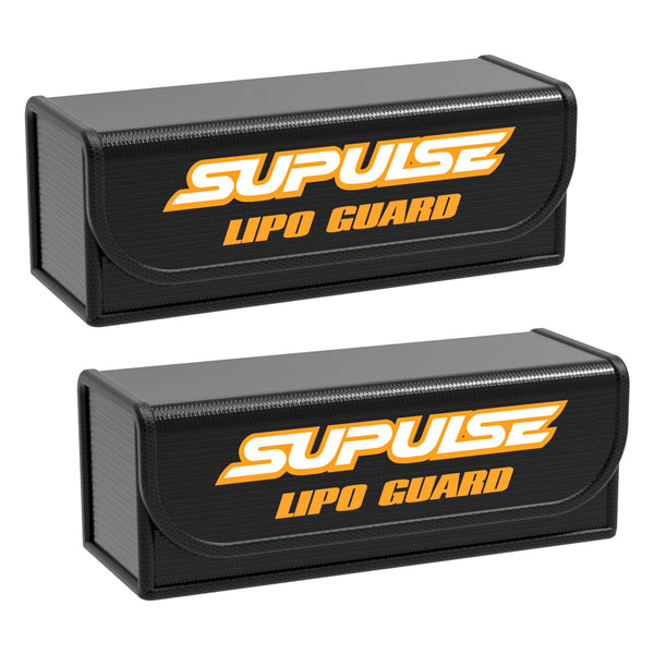 SUPULSE 2pcs Lipo Storage Bag Fireproof Explosionproof for Battery Charge and Storage