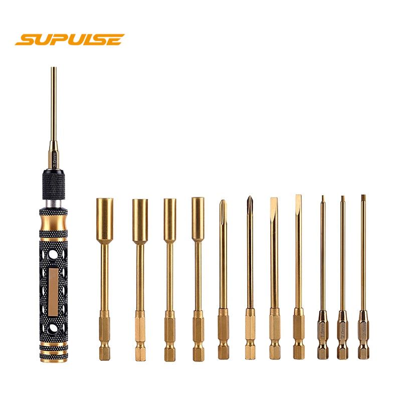 Supulse 12 in 1 Hex Driver, Hex Screwdrivers RC Tools Set S2 Steel Tool for RC Model Robotics Bench Work Precision Engineering-EXHOBBY LIMITED.