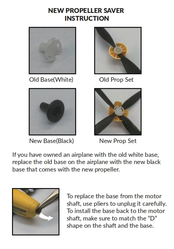 Adaptador de eje protector de hélice de 4 piezas (versión antigua) para la serie 761