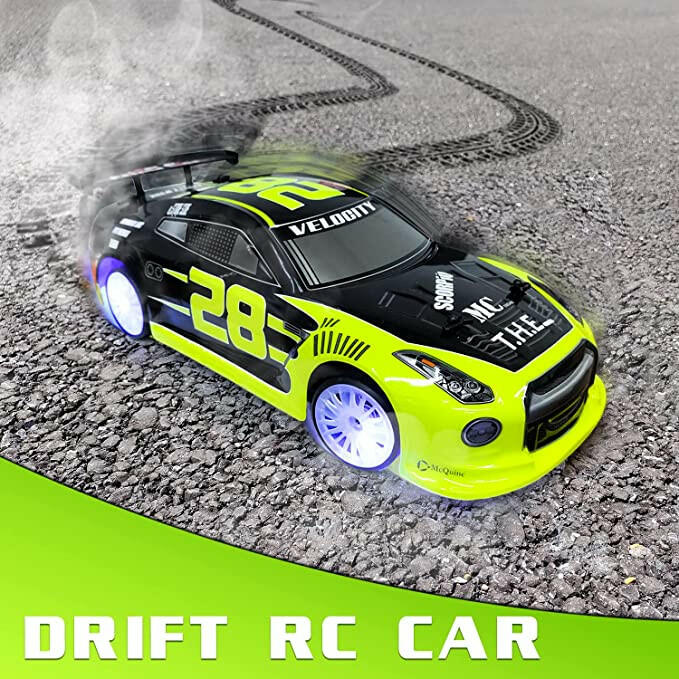 YUAN PLAN RC Drift Car, Mini RC Drift Car for Adults 1:24 Remote Control  High Speed Race Drifting Cars, 2.4GHz 4WD Racing Hobby Toy Car with  Headlight