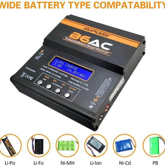 SUPULSE iMAX B6AC 1-6S AC/DC Lipo RC Battery Balance Charger Discharger - EXHOBBY