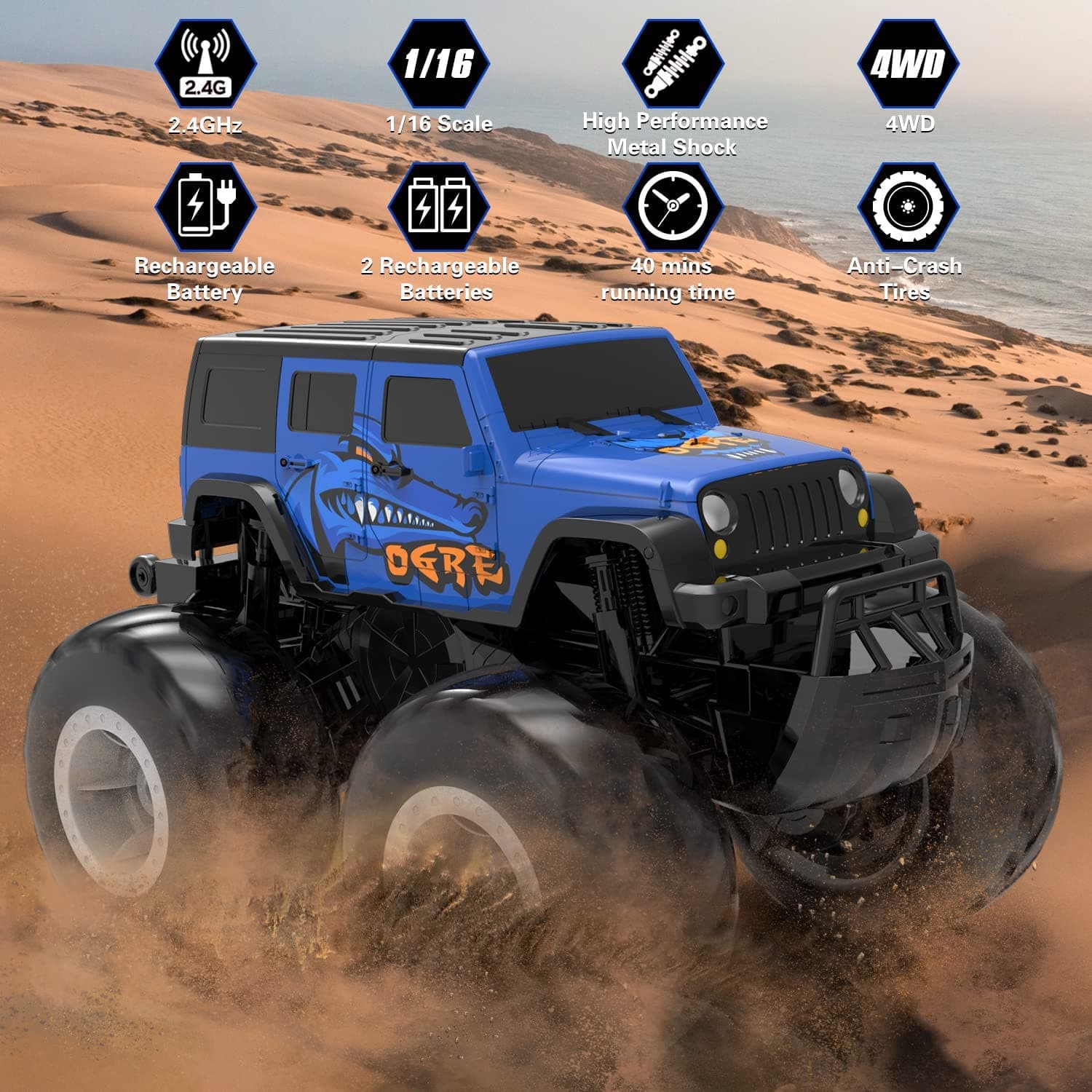 Rc cheap monster jeep